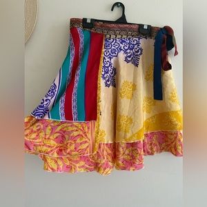 Boho wrap around skirt